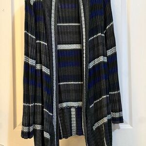 Artisan Blue and Gray Knit Cardigan